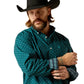 10052374 Ariat Men's Wrinkle Free Gunnar LS Shirt Deep Teal