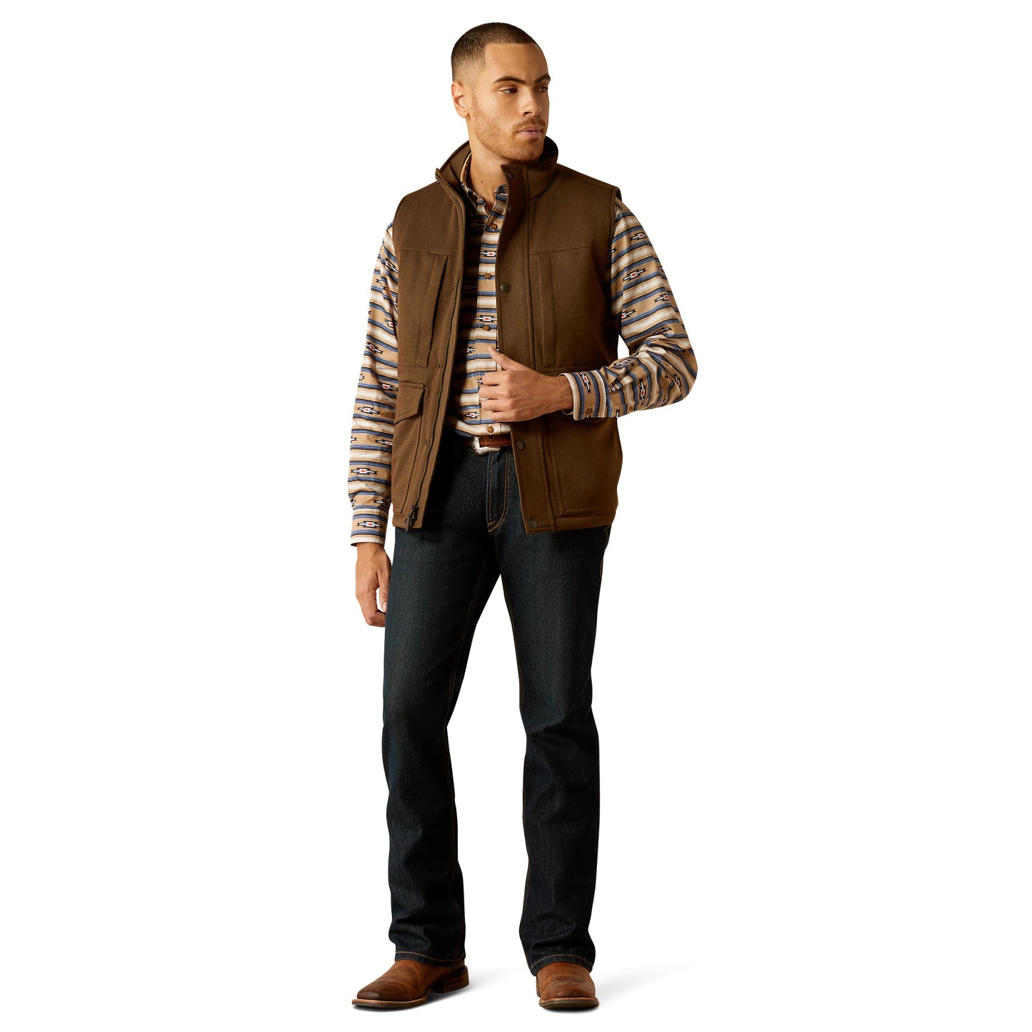 10052444 Ariat Men's Abilene Vest Wren Heather
