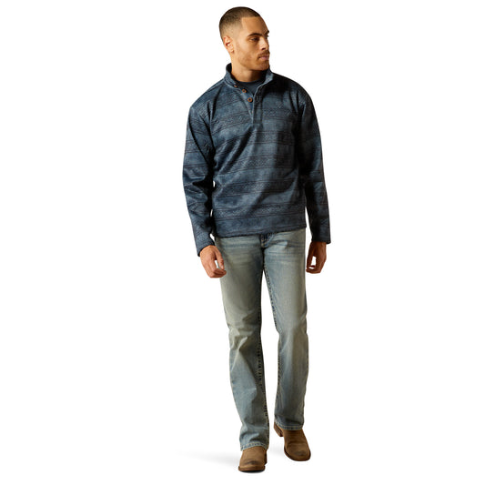 10052697 Ariat Men's Wesley Sweater Blue Southwest Serape