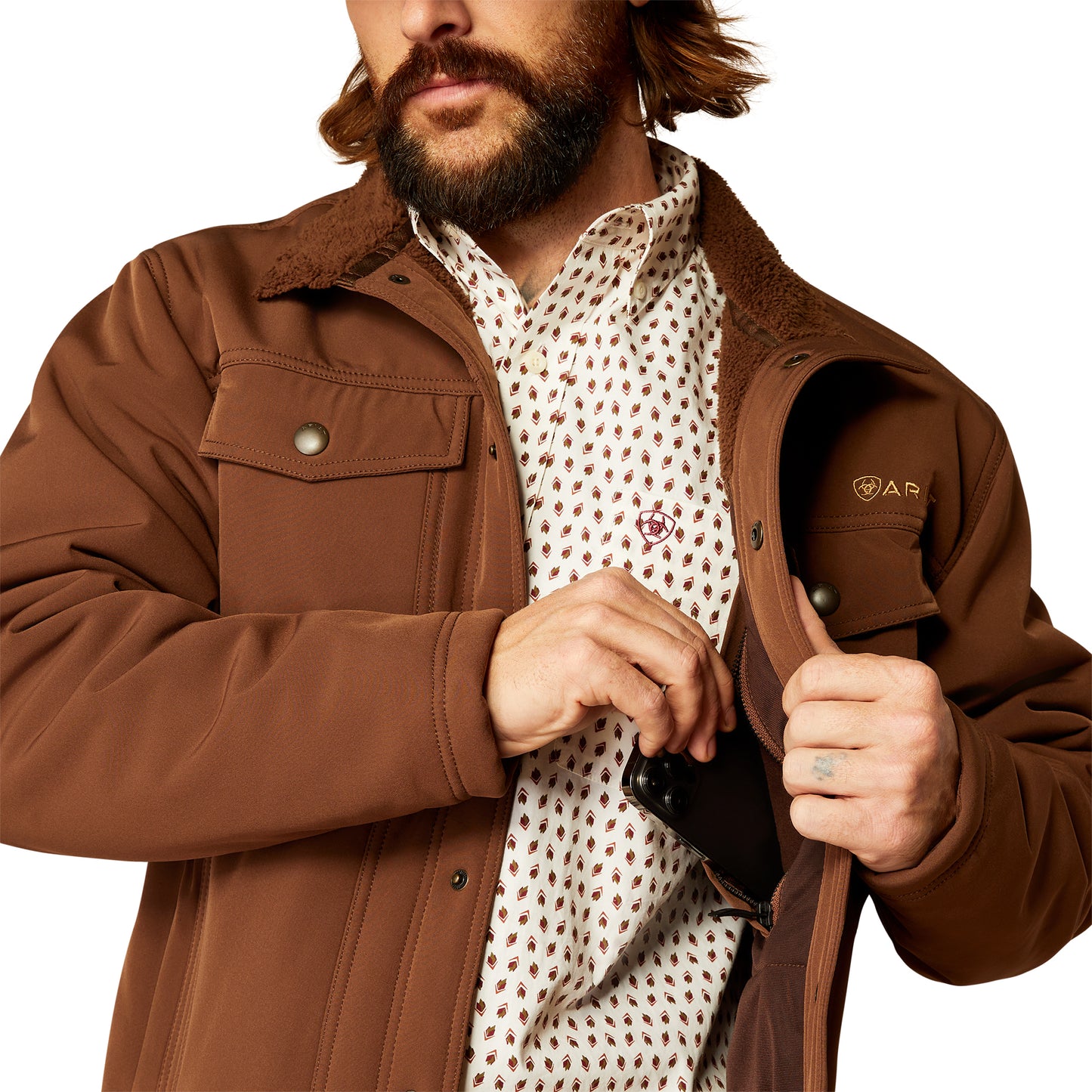 10053012 Ariat Men's Vernon Sherpa 2.0 Jacket Carafe