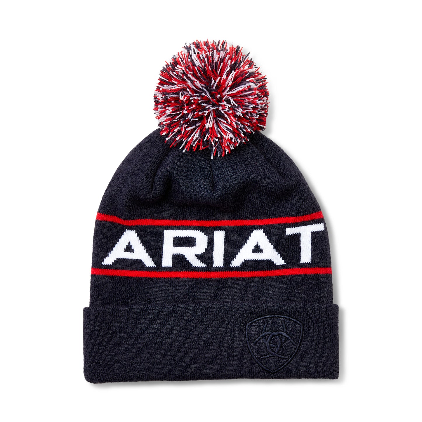 10054109 Ariat Unisex Team Beanie Navy/Red