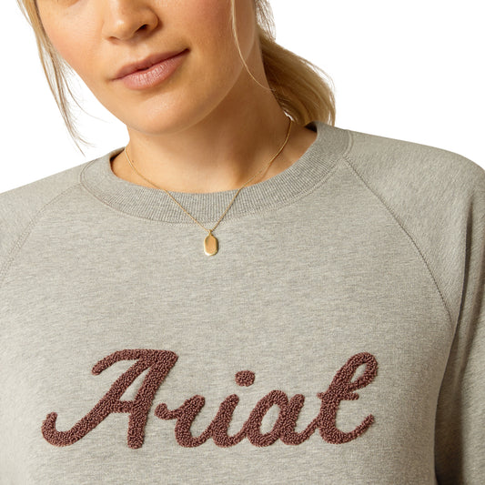 10052072 Ariat Women's Benicia Sweatshirt Heather Grey