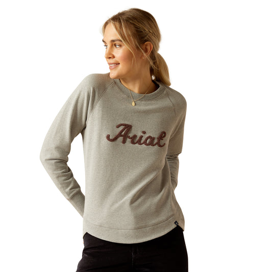 10052072 Ariat Women's Benicia Sweatshirt Heather Grey