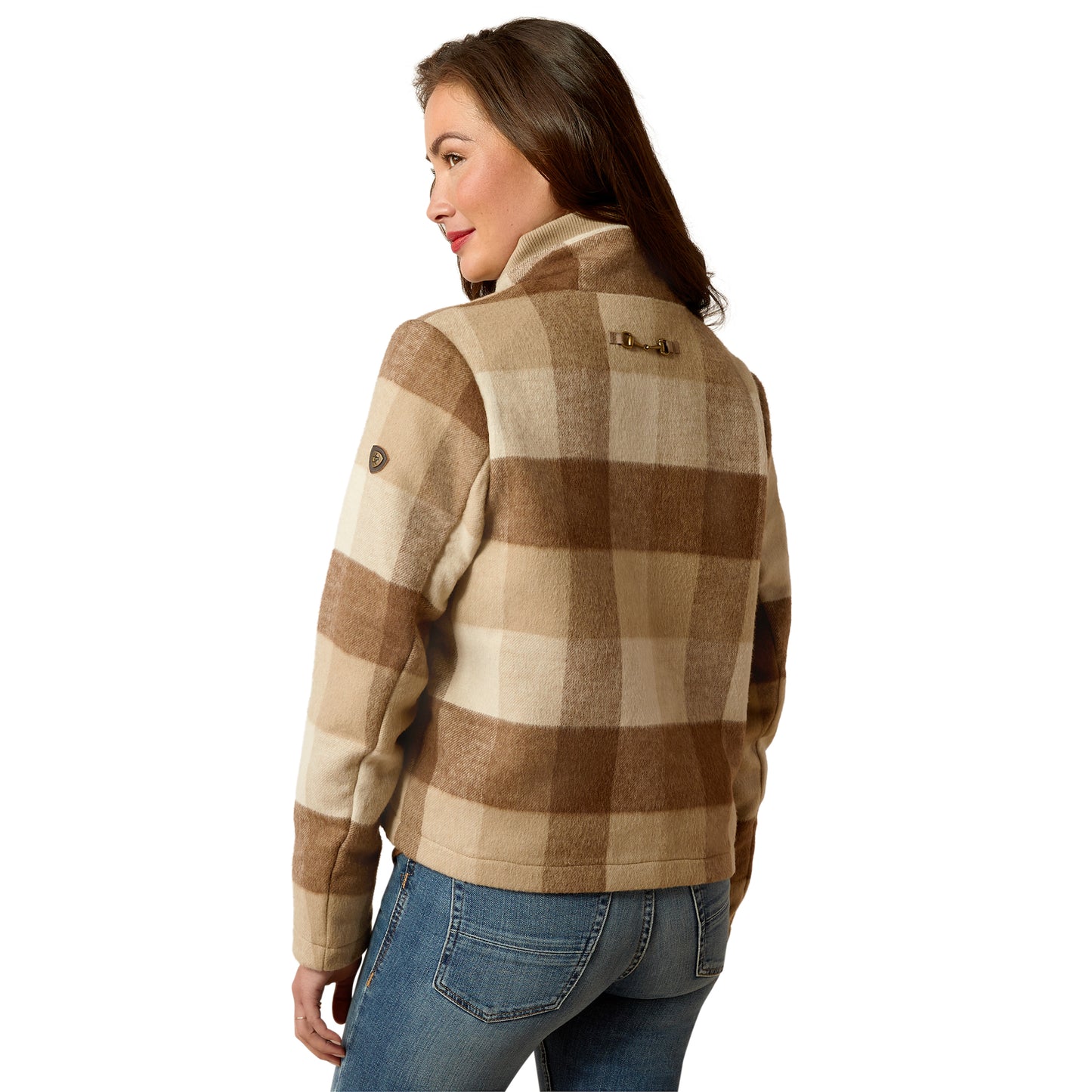 10052887 Ariat Women's Marland Jacket Camel Buffalo Plaid