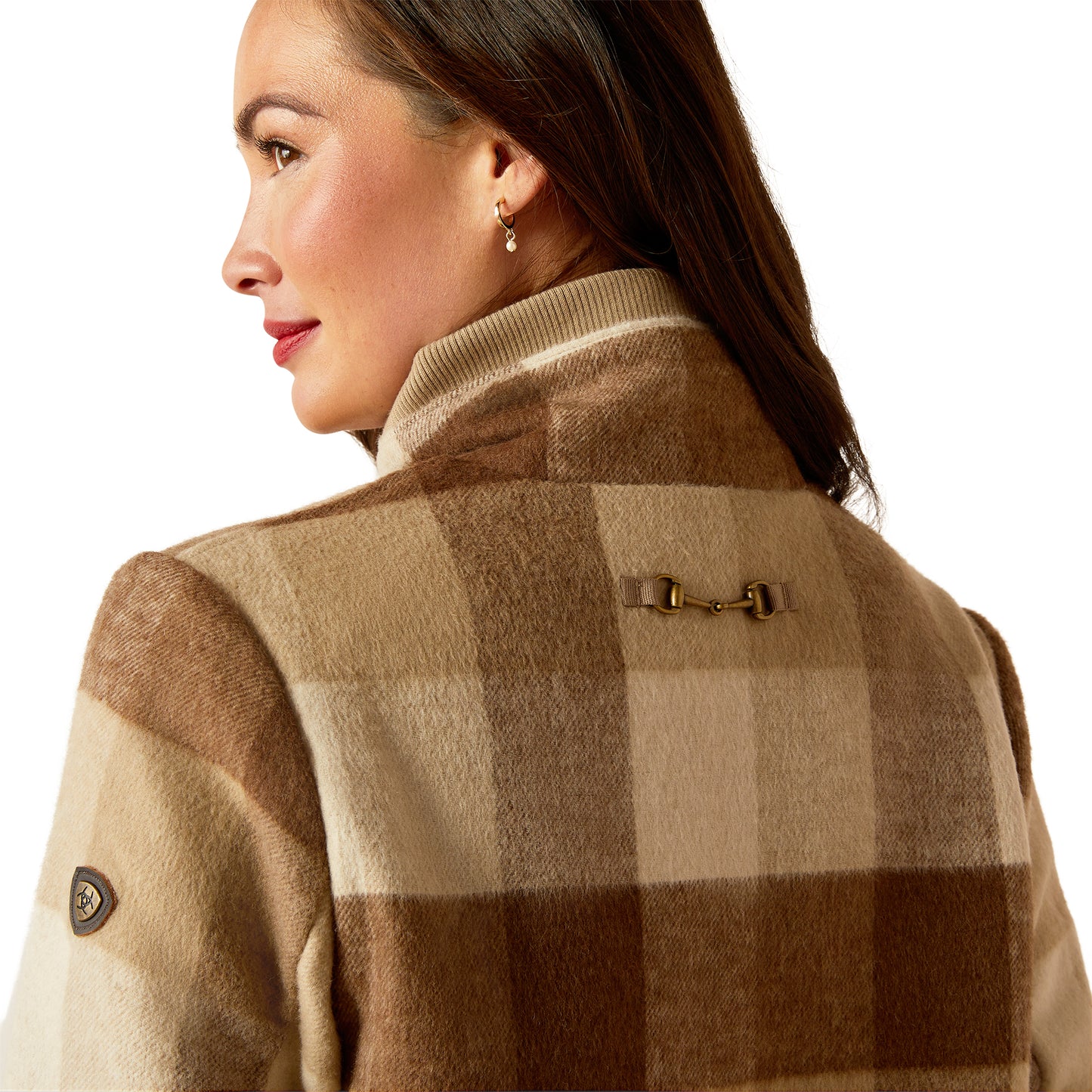 10052887 Ariat Women's Marland Jacket Camel Buffalo Plaid