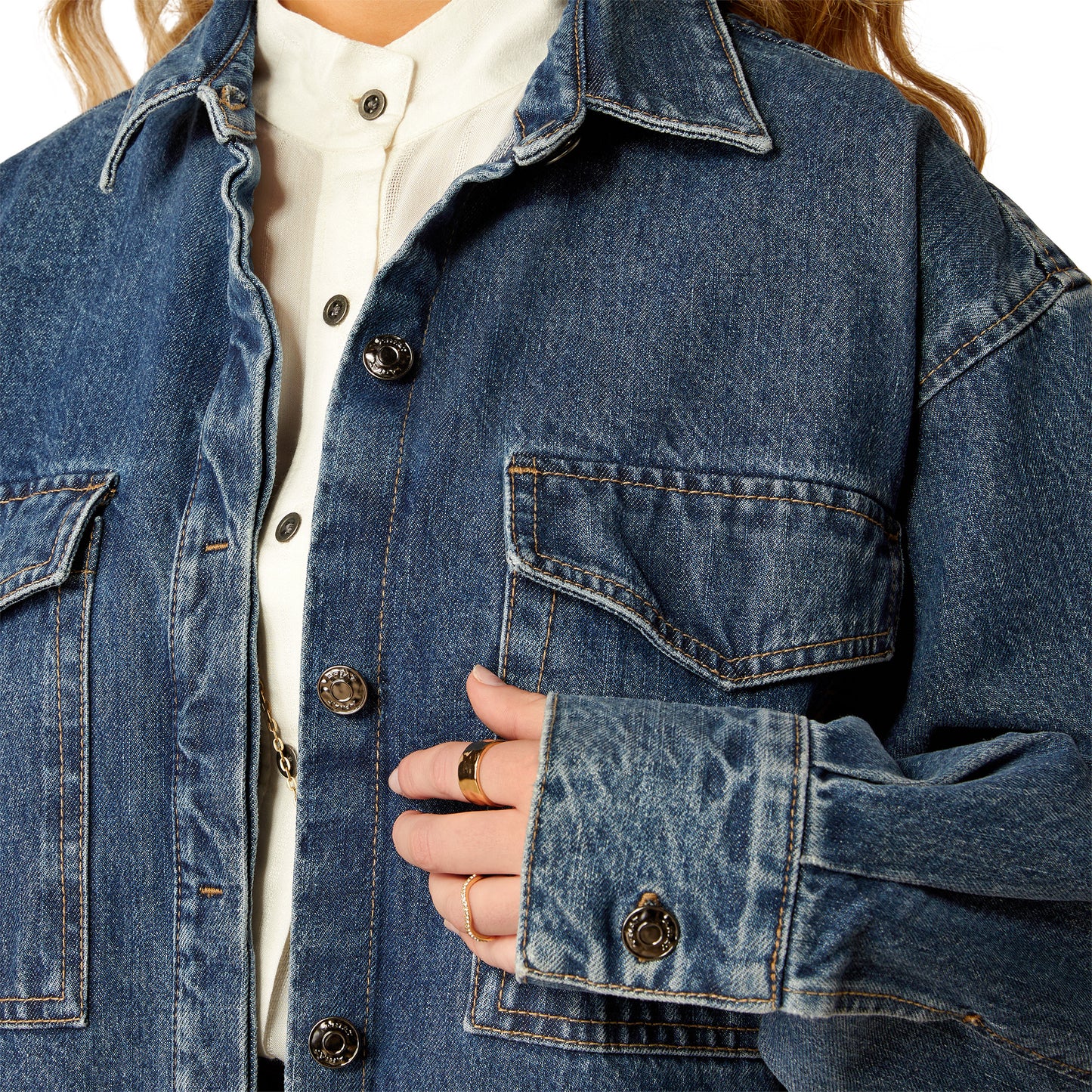 10051883 Ariat Women's Denim Shirt Jacket Hesperia