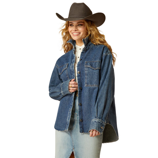 10051883 Ariat Women's Denim Shirt Jacket Hesperia