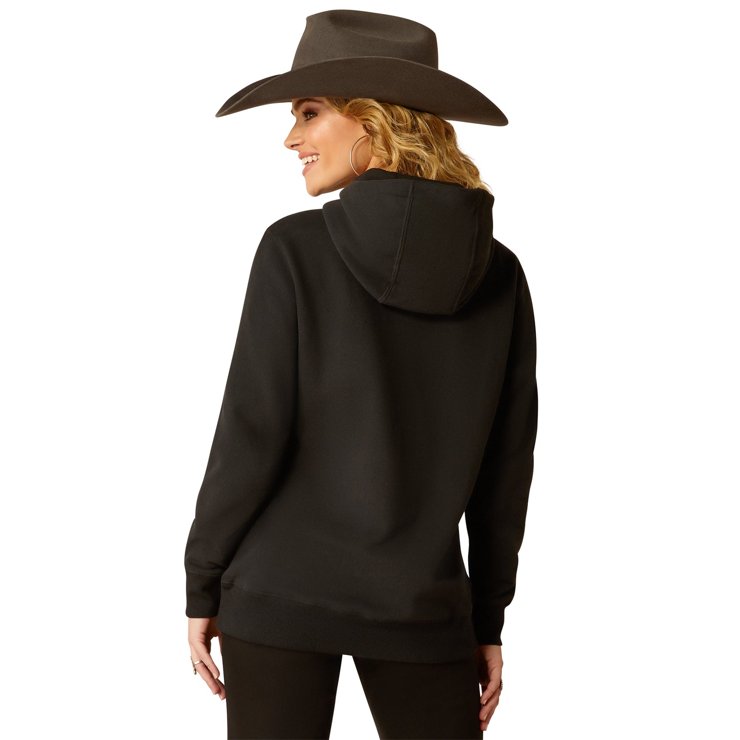 10051999 Ariat Women's Steer Stitch Hoodie Black