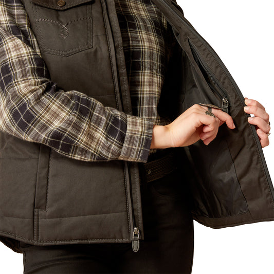 10052044 Ariat Women's Grizzly Quilted Vest Black