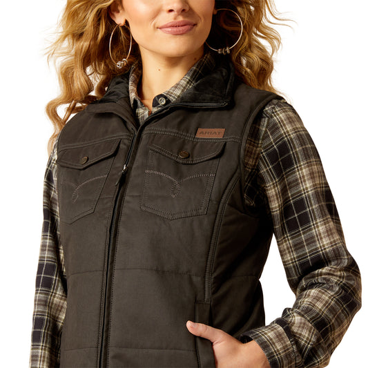 10052044 Ariat Women's Grizzly Quilted Vest Black