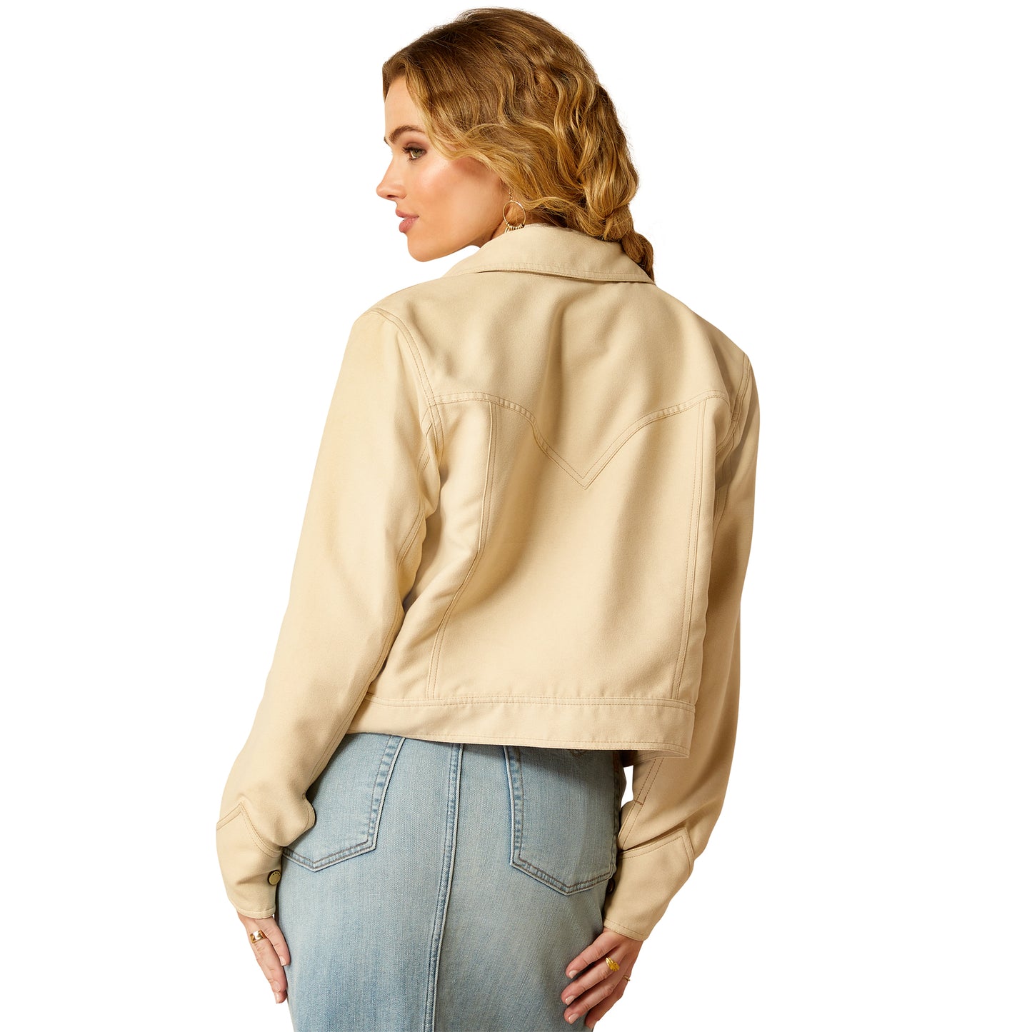 10052045 Ariat Women's Rodeo Cropped Jacket Oyster Grey