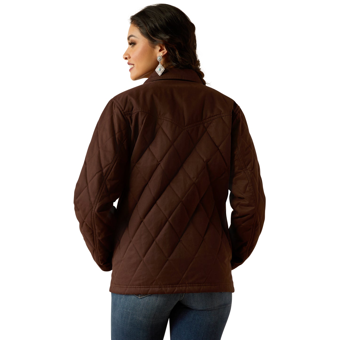 10052401 Ariat Women's Grizzly Quilted Barn Jacket Mole
