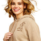 10052408 Ariat Women's Bronco Stitch Hoodie Dark Oatmeal