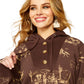 10052413 Ariat Women's Ranchin Hoodie Ranch Print
