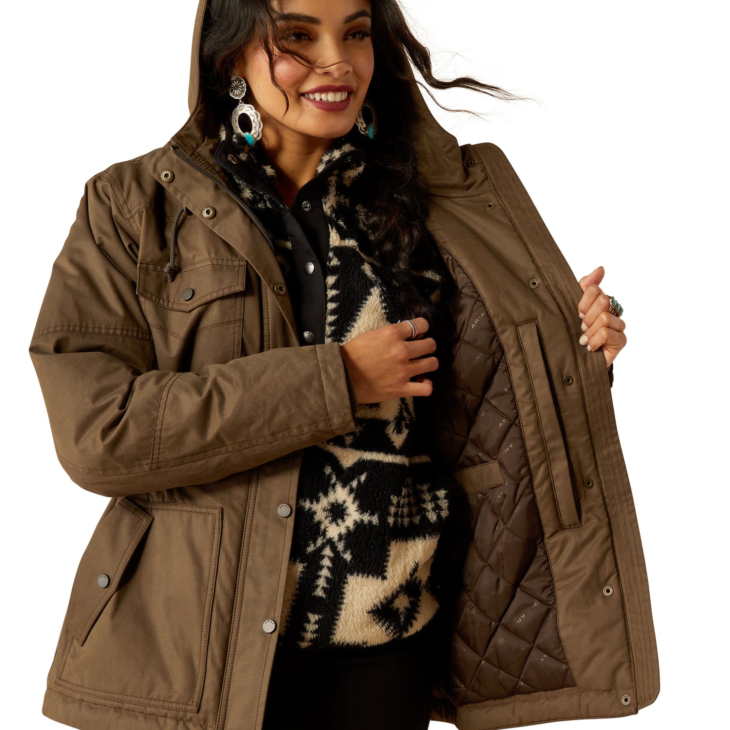 10052433 Ariat Women's Grizzly 2.0 Parka 2.0 Banyan Bark