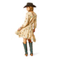 10052602 Ariat Women's Handkerchief Dress Retro Ranch Print