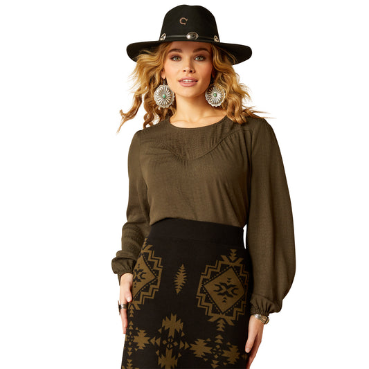 10052652 Ariat Women's Wisteria Top Croc Jacquard