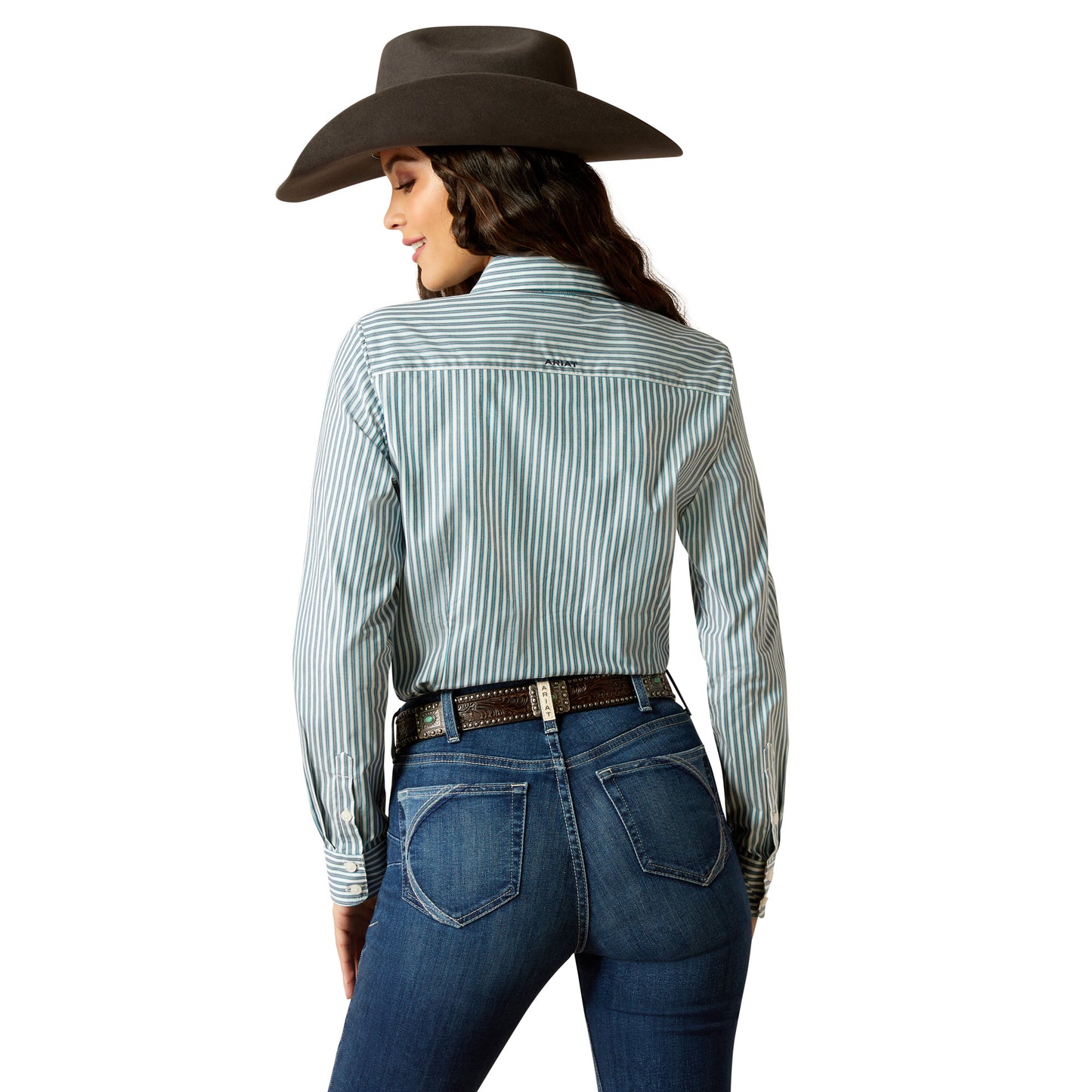 10052791 Ariat Women's Kirby Stretch LS Shirt Capri Stripe