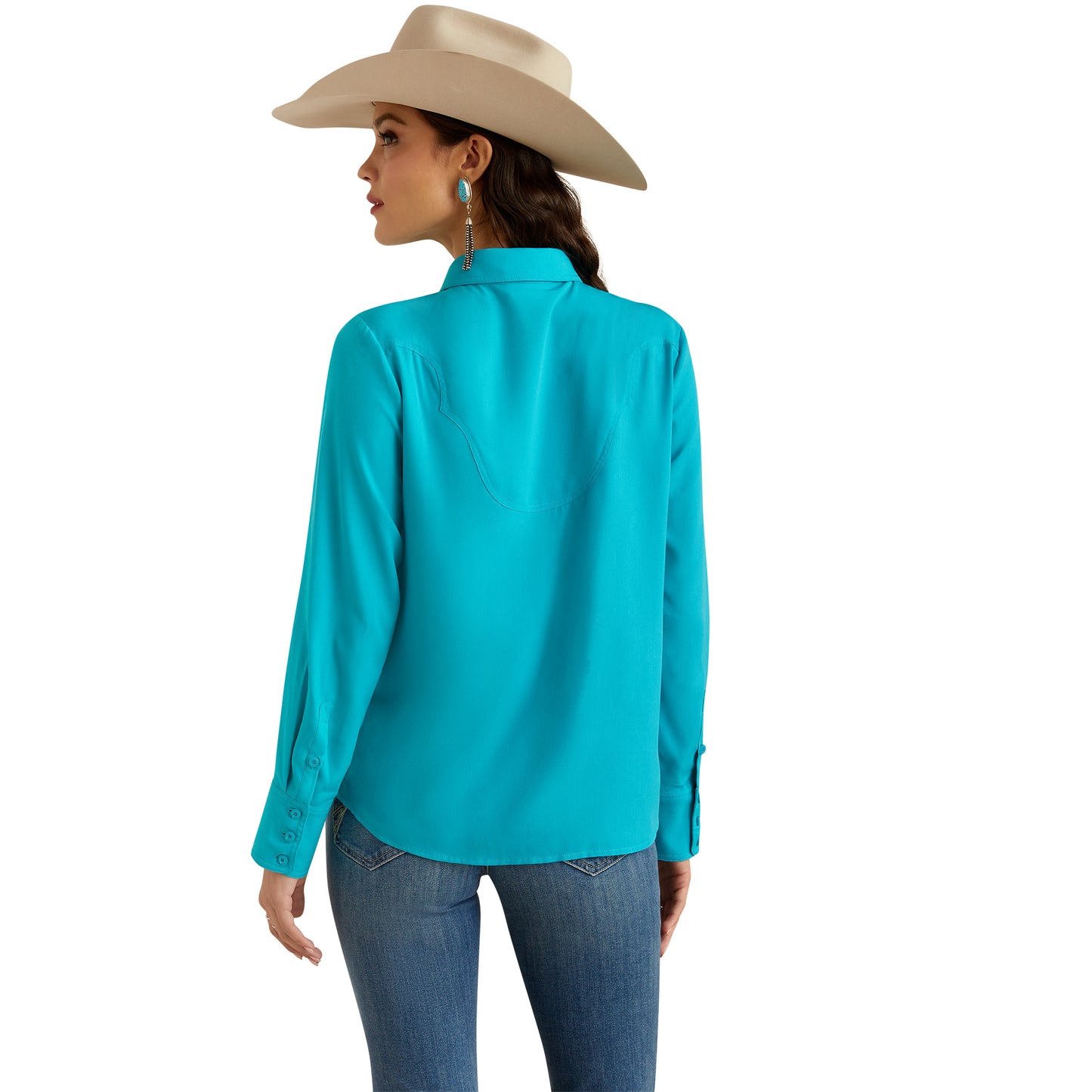 10052924 Ariat Women's Buckaroo LS Shirt Capri Breeze