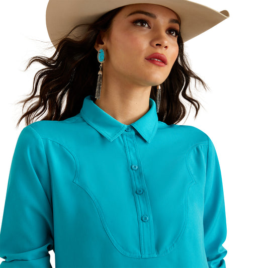 10052924 Ariat Women's Buckaroo LS Shirt Capri Breeze