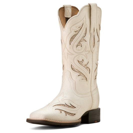 10053648 Ariat Women's Ivory Bliss Distressed Boots B Wide