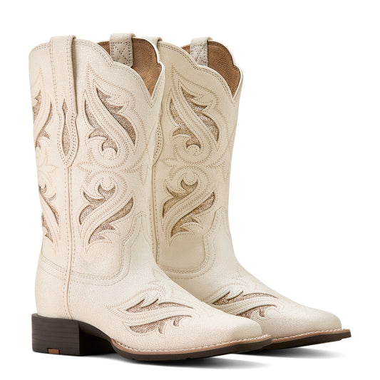 10053648 Ariat Women's Ivory Bliss Distressed Boots B Wide