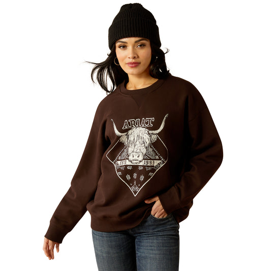10053960 Ariat Women's Taurus Oversized Crew Sweatshirt