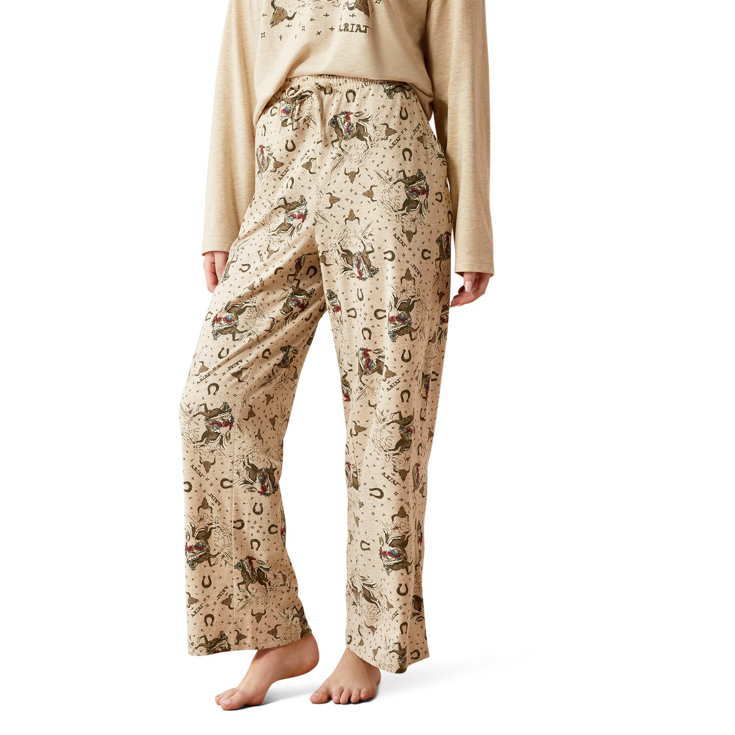 10054011 Ariat Women's Dreams Pajama Set Cowgirl Print