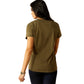 10054028 Ariat Women's Amber Waves SS Tee Military Heather