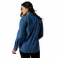 10065864 Ariat Women’s Shirt ‘True Blue’ Snap Button Long Sleeve Vintage Indigo