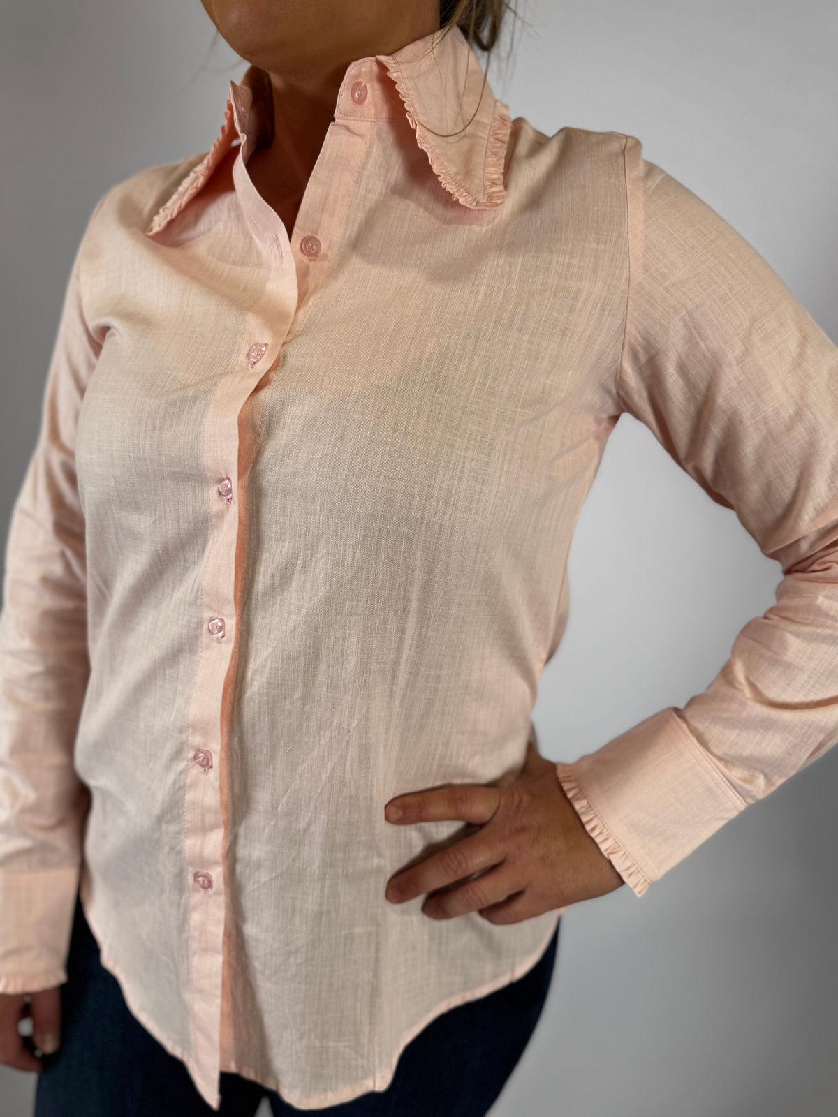 LJC5390 LJC Millie Linen Shirt - Pale Pink