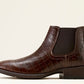 10074162 Ariat Mens Booker Chelsea Western Square toe Croc Print
