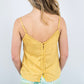 T1765-MD Scallop Women's Lace Trim Singlet Mustard