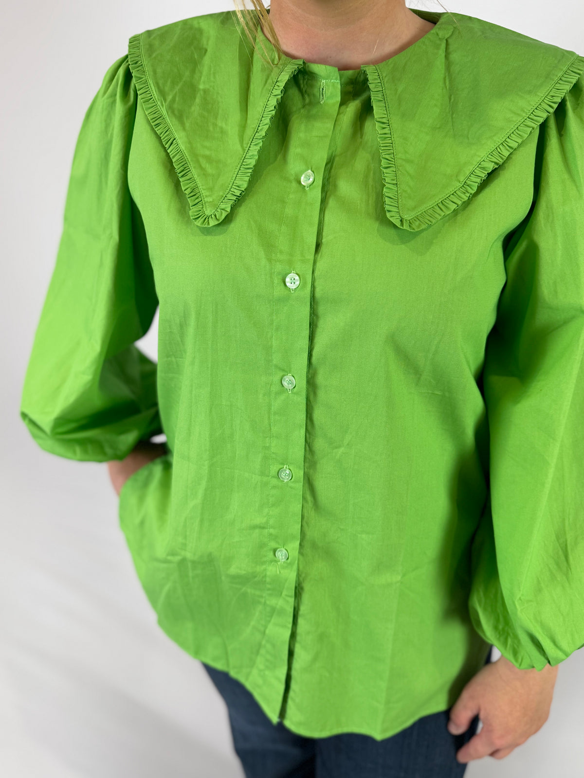 LJC5372 LJC Birdie Cotton Shirt - Lime Green