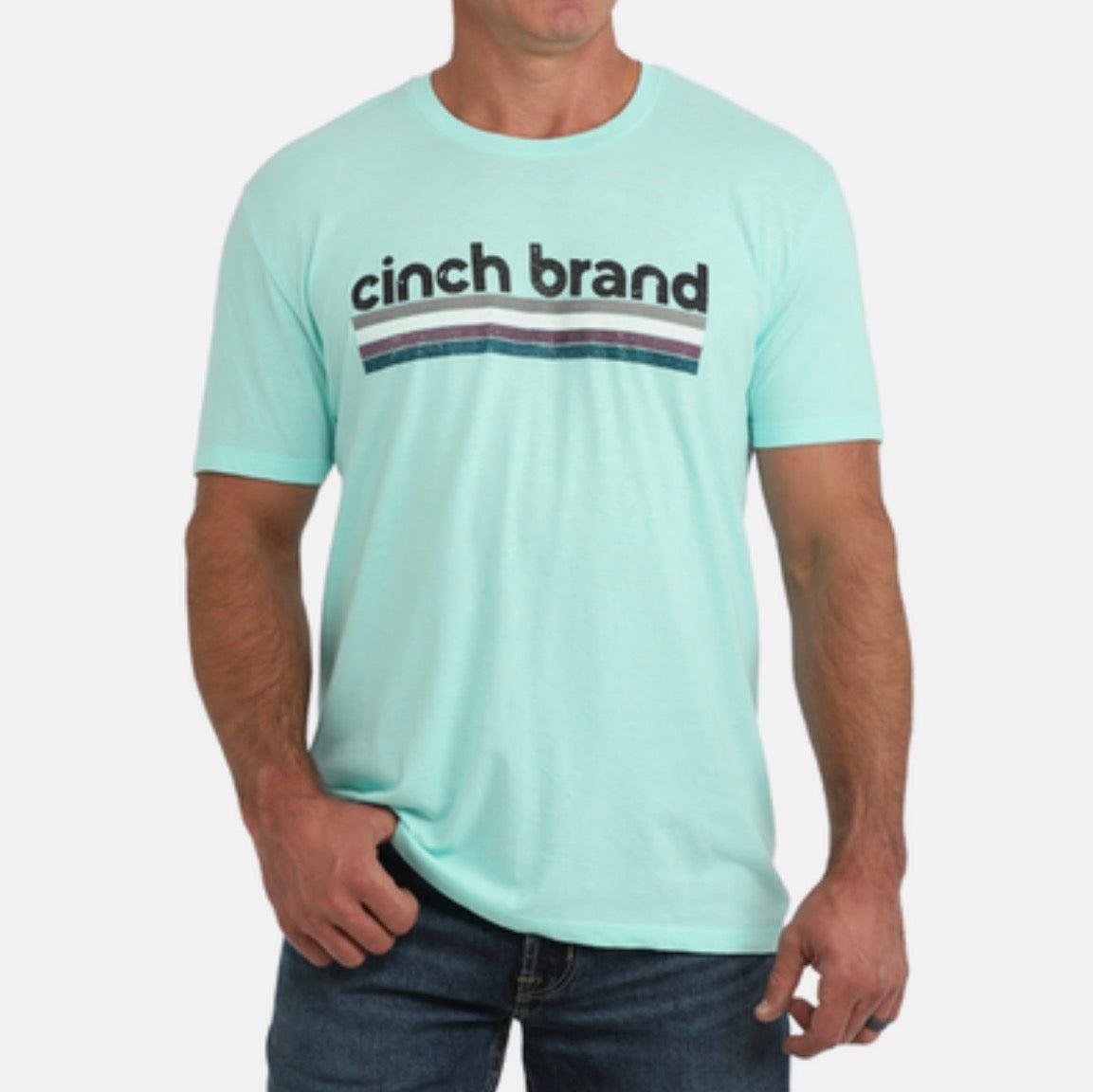 MTT1690748 Cinch Men's Turquoise Tee