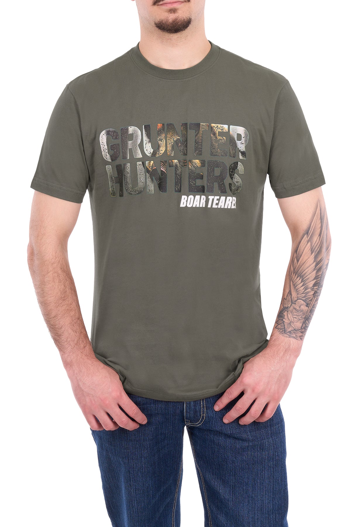 G6S1503033 Boar Tearer Men’s Andy SS Tee Military