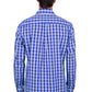 H5S1126188 Hard Slog Men's Levers 1/2 PLKT LS Shirt Royal/ White