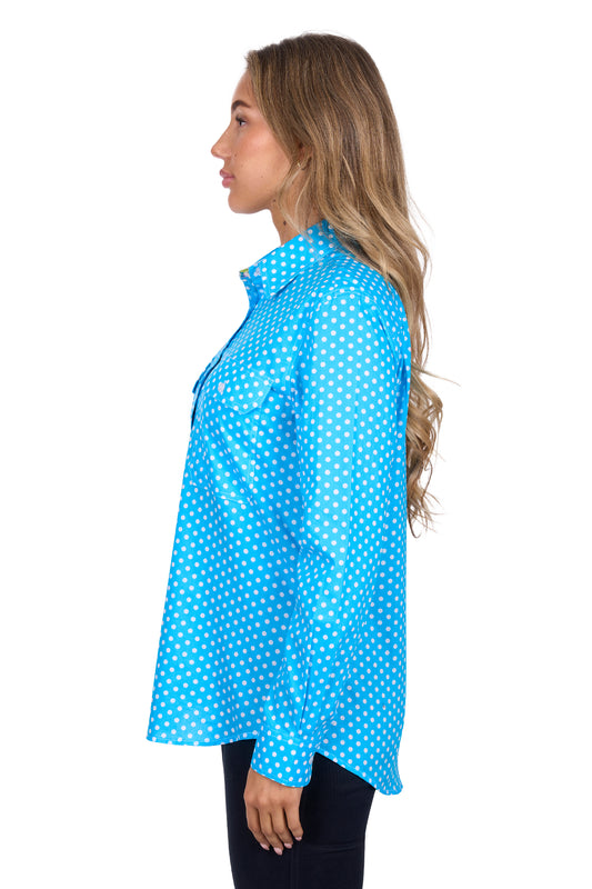 H5S2101158 Hard Slog Women's Sia 1/2 Placket LS Shirt