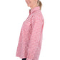 H6S2101128 Hard Slog Women's Raquel 1/2 PLKT LS Shirt Rose Pink