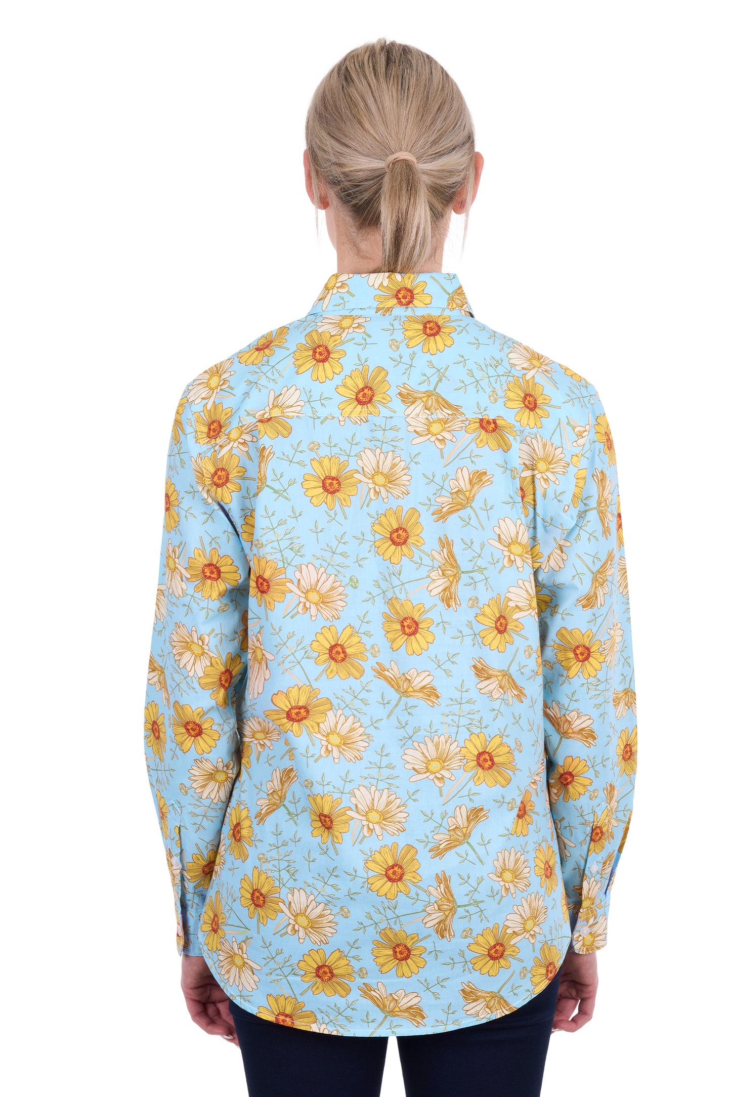 H6S2101137 Hard Slog Women's Sunday 1/2 PLKT LS Shit Blue/Yellow
