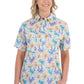 H6S2102123 Hard Slog Meadow 1/2 PLKT SS Shirt Blue Multi