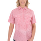 H6S2102128 Hard Slog Raquel 1/2 PLKT SS Shirt Rose Pink
