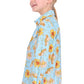 H6S7101137 Hard Slog Kid's Sunday 1/2 PLKT LS Shirt Blue/Yellow