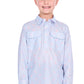 H6S7101156 Hard Slog Kid's Lillia 1/2 PLKT LS Shirt Pale Blue/Pink