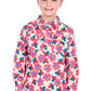 H6S7101160 Hard Slog Kid's Lorri 1/2 PLKT LS Shirt Pink/Multi