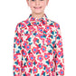 H6S7101160 Hard Slog Kid's Lorri 1/2 PLKT LS Shirt Pink/Multi