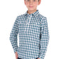 H6S7101185 Hard Slog Kid's River 1/2 PLKT LS Shirt Teal