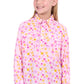 H6W7101167 Hard Slog Girl's Daisy 1/2 PLKT LS Shirt Pink