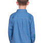 H6W7101188 Hard Slog Boy's Holden 1/2 PLKT LS Shirt Navy/Blue