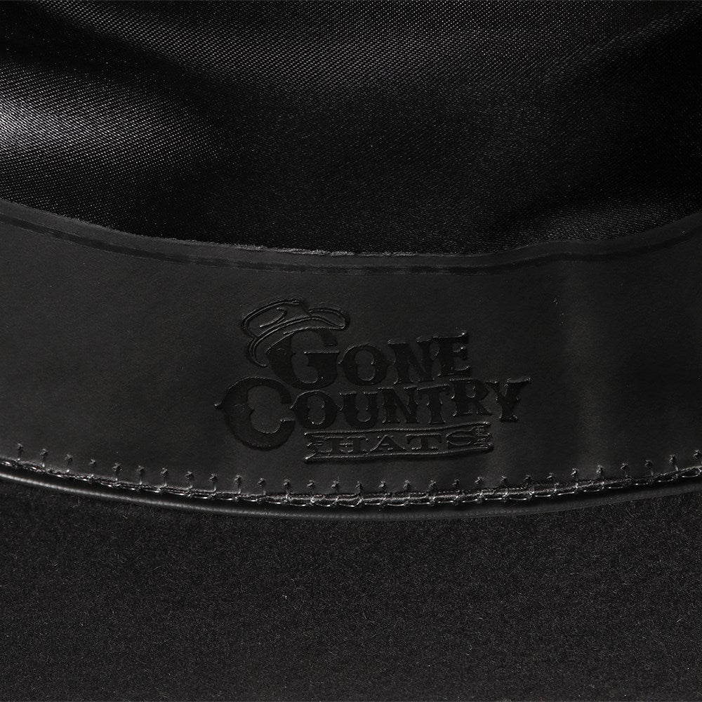 HAT2050 Gone Country Yellow Stone Cowboy Hat Black